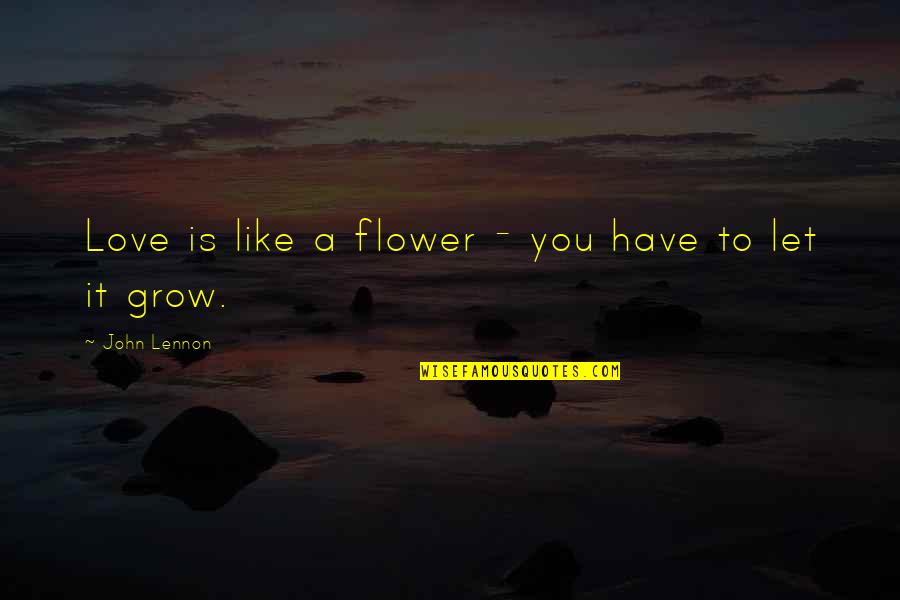 Aislarse Imagenes Quotes By John Lennon: Love is like a flower - you have