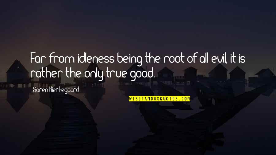 Aitor Knives Quotes By Soren Kierkegaard: Far from idleness being the root of all