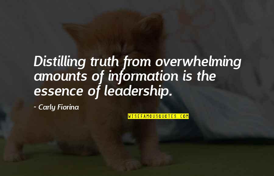Aitthipat Kulapongvanich Quotes By Carly Fiorina: Distilling truth from overwhelming amounts of information is Aitthipat Kulapongvanich Quotes By Carly Fiorina: Distilling truth from overwhelming amounts of information is