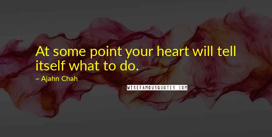 Ajahn Chah quotes: At some point your heart will tell itself what to do.