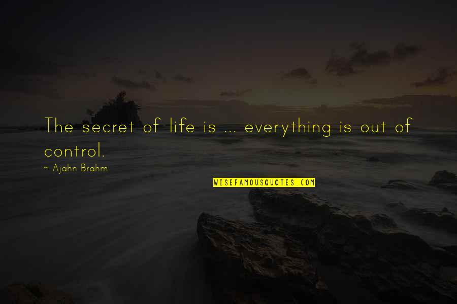 Ajahn Quotes By Ajahn Brahm: The secret of life is ... everything is