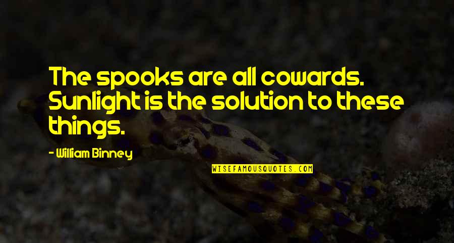 Ajax Post Quotes By William Binney: The spooks are all cowards. Sunlight is the