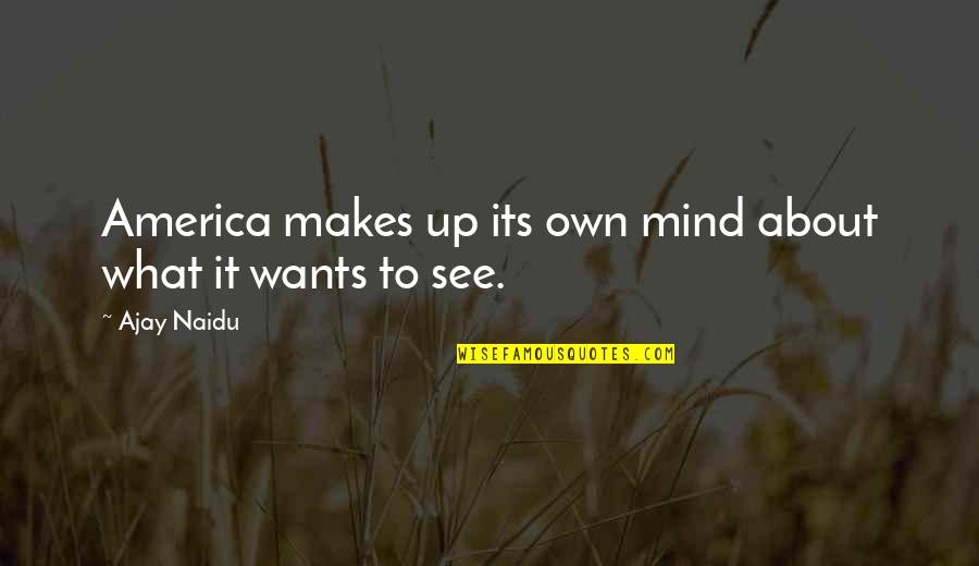 Ajay Quotes By Ajay Naidu: America makes up its own mind about what