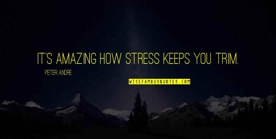 Ajorque Jean Quotes By Peter Andre: It's amazing how stress keeps you trim. Ajorque Jean Quotes By Peter Andre: It's amazing how stress keeps you trim.