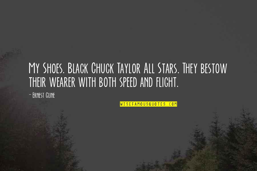 Ajs Motorcycles Quotes By Ernest Cline: My Shoes. Black Chuck Taylor All Stars. They