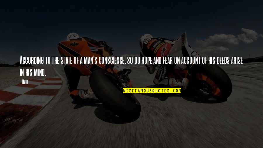 Ajs Motorcycles Quotes By Ovid: According to the state of a man's conscience,