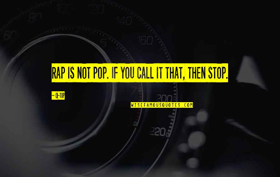 Ajudar Sinonimos Quotes By Q-Tip: Rap is not pop. If you call it