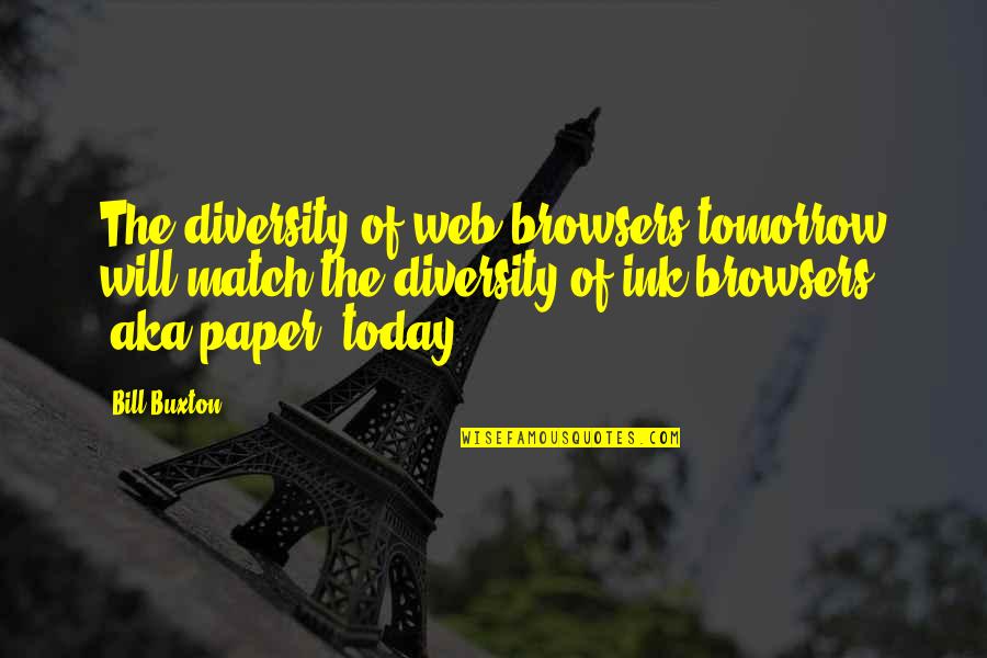 Aka Quotes By Bill Buxton: The diversity of web browsers tomorrow will match