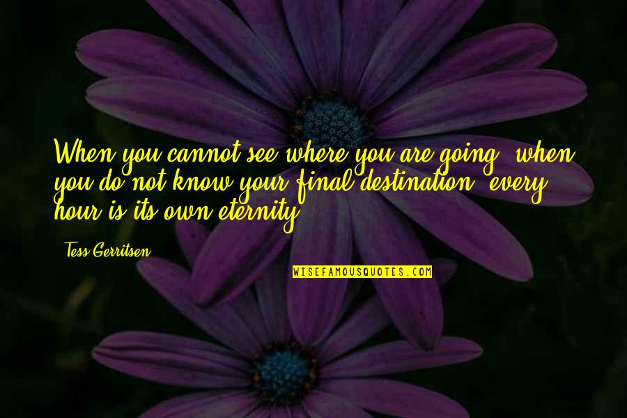 Akane Hiyama Quotes By Tess Gerritsen: When you cannot see where you are going, Akane Hiyama Quotes By Tess Gerritsen: When you cannot see where you are going,