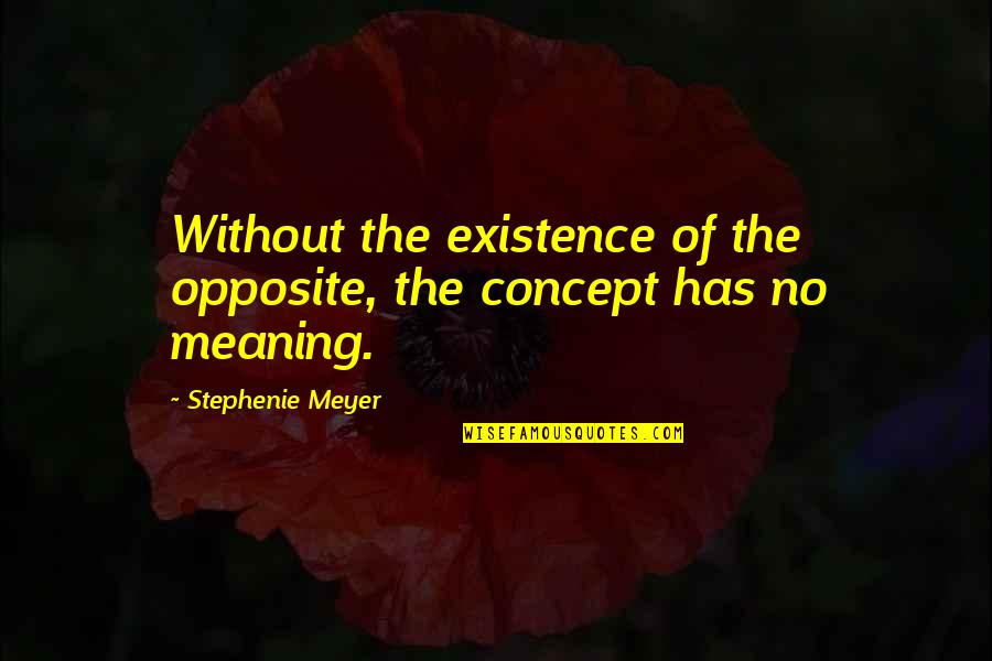 Akeelah The Bee Quote Quotes By Stephenie Meyer: Without the existence of the opposite, the concept Akeelah The Bee Quote Quotes By Stephenie Meyer: Without the existence of the opposite, the concept