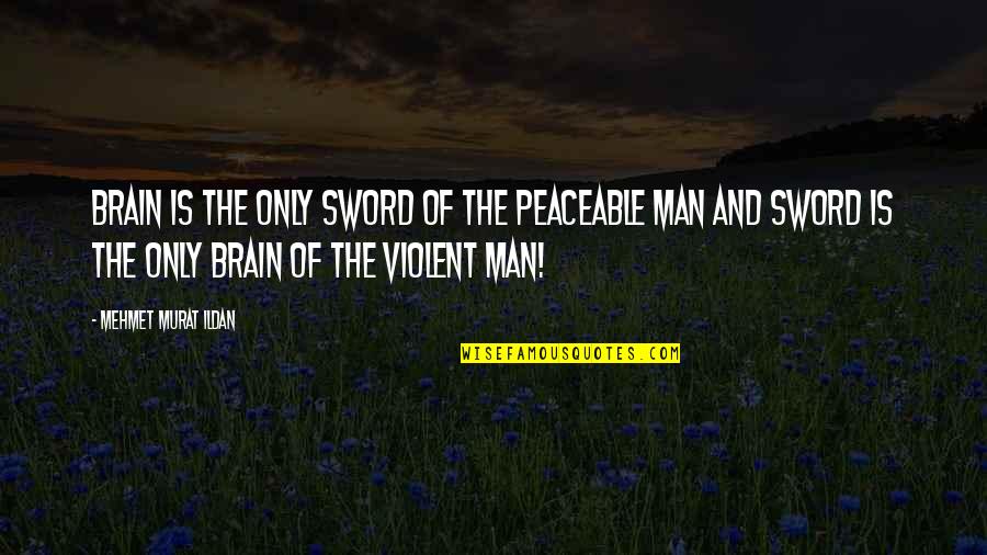 Akering Quotes By Mehmet Murat Ildan: Brain is the only sword of the peaceable