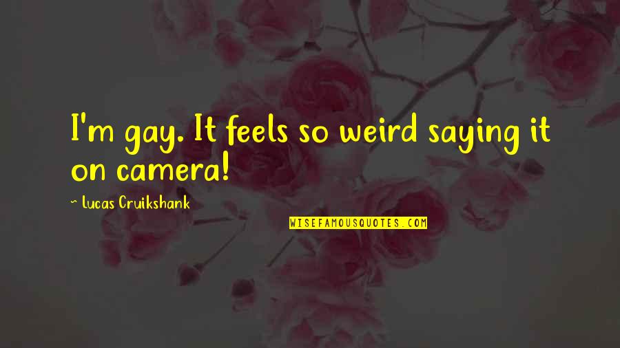 Akhavan Zoroastrian Quotes By Lucas Cruikshank: I'm gay. It feels so weird saying it Akhavan Zoroastrian Quotes By Lucas Cruikshank: I'm gay. It feels so weird saying it