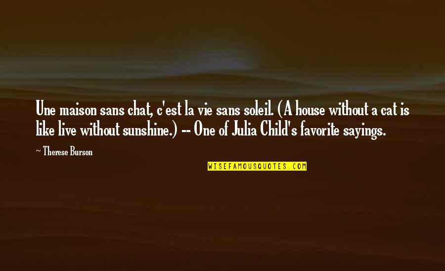 Akiho Suzuki Quotes By Therese Burson: Une maison sans chat, c'est la vie sans Akiho Suzuki Quotes By Therese Burson: Une maison sans chat, c'est la vie sans