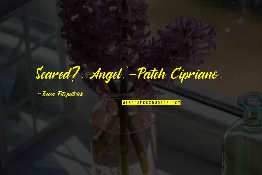 Akinbiyi Akindunbi Quotes By Becca Fitzpatrick: Scared?, Angel.'-Patch Cipriano. Akinbiyi Akindunbi Quotes By Becca Fitzpatrick: Scared?, Angel.'-Patch Cipriano.