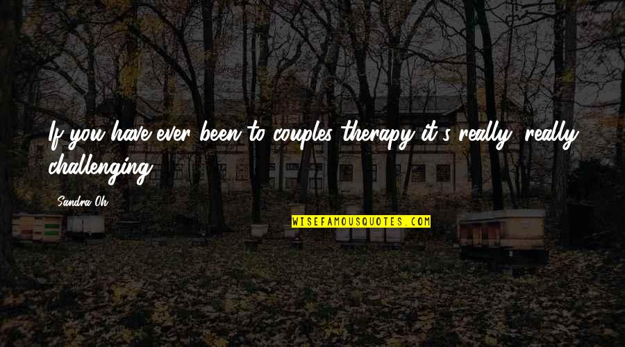Akinobu Nagae Quotes By Sandra Oh: If you have ever been to couples therapy
