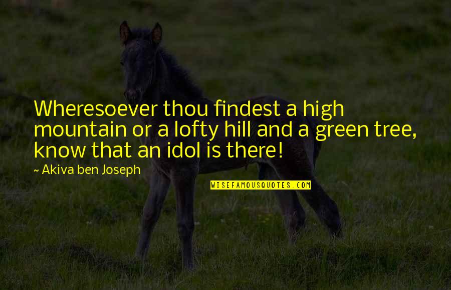 Akiva Ben Joseph Quotes By Akiva Ben Joseph: Wheresoever thou findest a high mountain or a