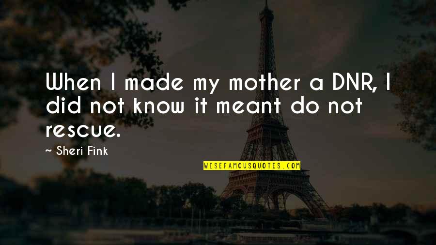 Akoya Quotes By Sheri Fink: When I made my mother a DNR, I