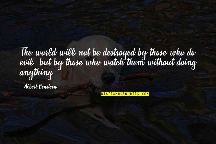 Aksamitna Quotes By Albert Einstein: The world will not be destroyed by those