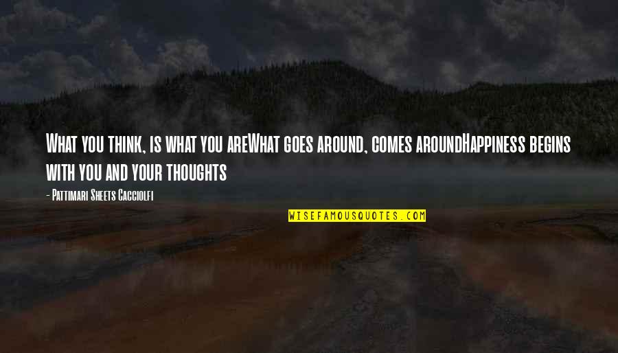Aksara Murda Quotes By Pattimari Sheets Cacciolfi: What you think, is what you areWhat goes