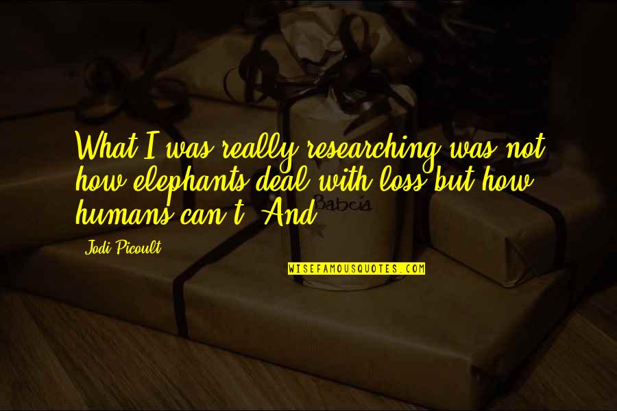 Aktivitas Atau Quotes By Jodi Picoult: What I was really researching was not how