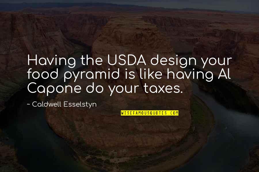 Al Capone Quotes By Caldwell Esselstyn: Having the USDA design your food pyramid is