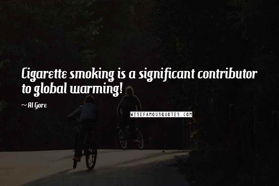 Al Gore quotes: Cigarette smoking is a significant contributor to global warming!