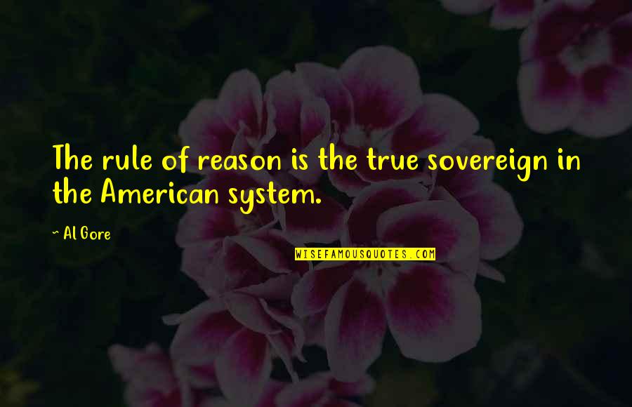 Al Gore Quotes By Al Gore: The rule of reason is the true sovereign
