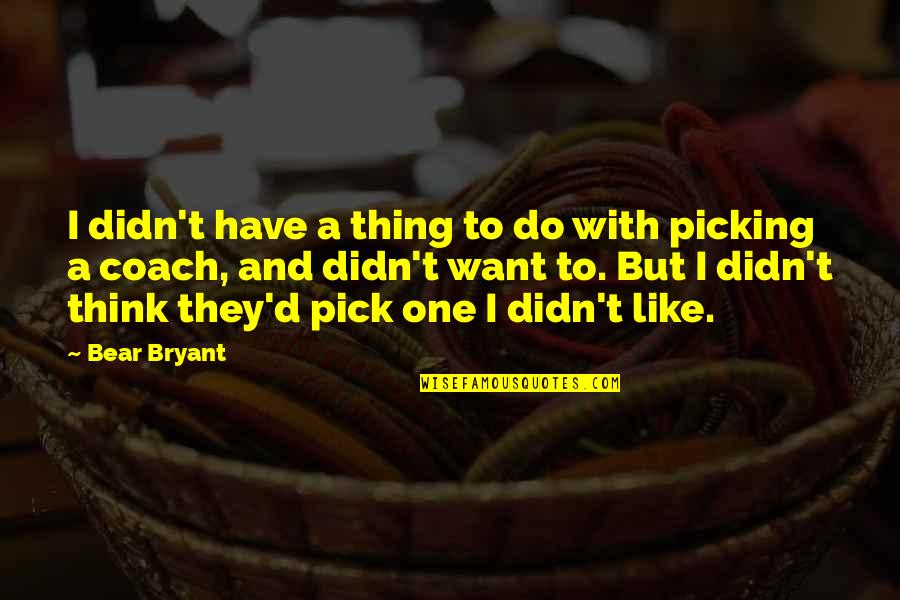 Al Huda Online Quotes By Bear Bryant: I didn't have a thing to do with Al Huda Online Quotes By Bear Bryant: I didn't have a thing to do with
