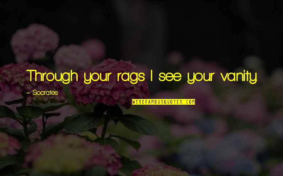Al Khalifa Quotes By Socrates: Through your rags I see your vanity. Al Khalifa Quotes By Socrates: Through your rags I see your vanity.