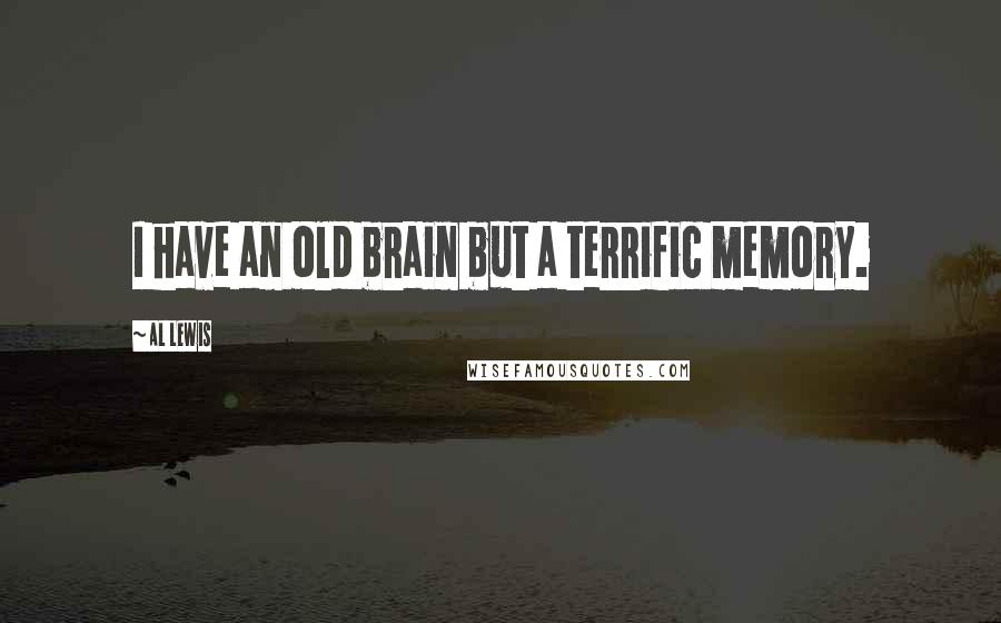 Al Lewis quotes: I have an old brain but a terrific memory.