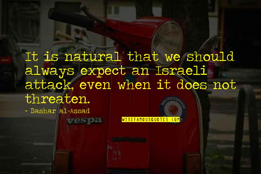 Al Quotes By Bashar Al-Assad: It is natural that we should always expect Al Quotes By Bashar Al-Assad: It is natural that we should always expect