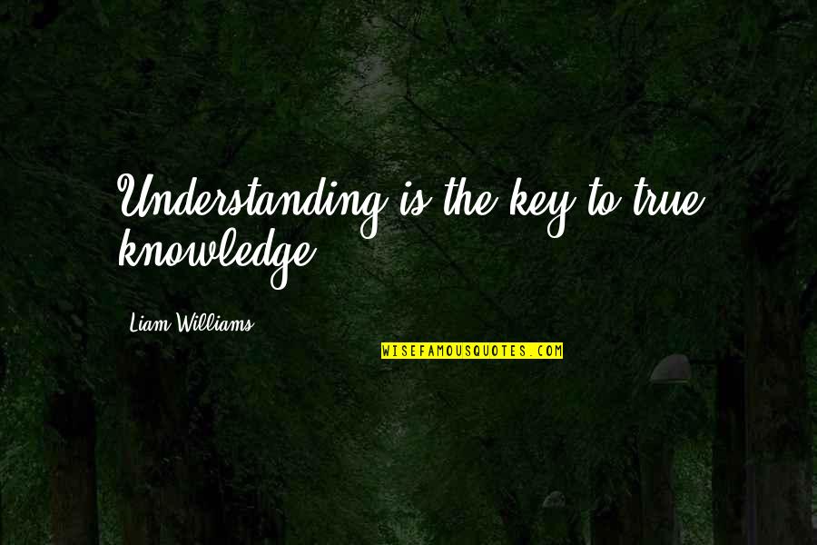 Al Shami Sugar Quotes By Liam Williams: Understanding is the key to true knowledge