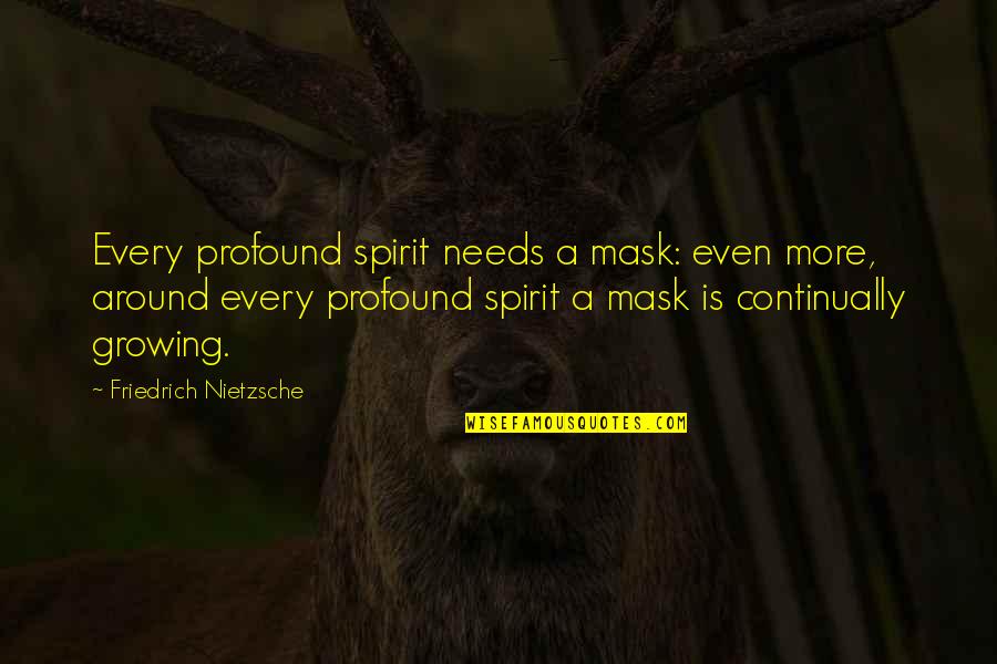 Al Zawawi Quotes By Friedrich Nietzsche: Every profound spirit needs a mask: even more,