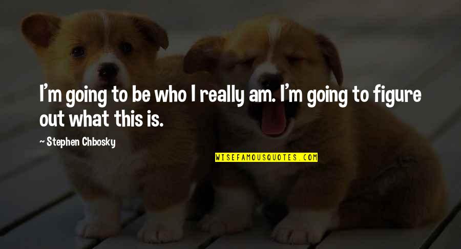Alacidy Quotes By Stephen Chbosky: I'm going to be who I really am. Alacidy Quotes By Stephen Chbosky: I'm going to be who I really am.