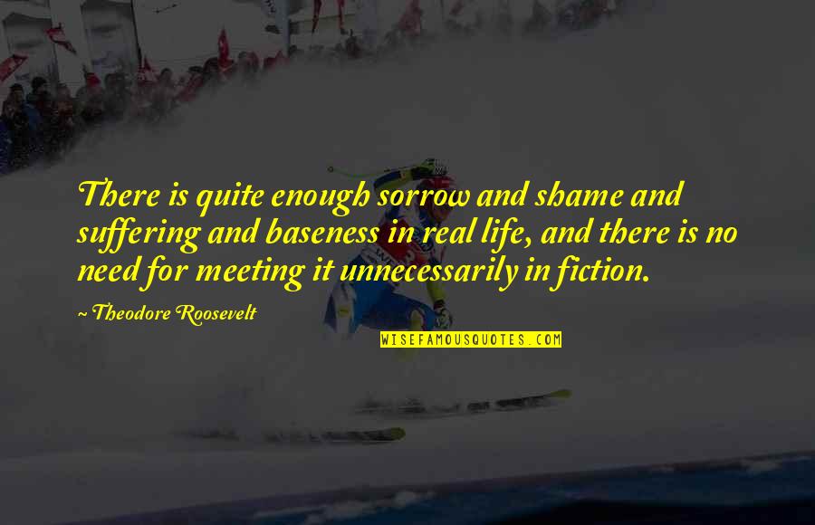 Alacrity Synonyms Quotes By Theodore Roosevelt: There is quite enough sorrow and shame and