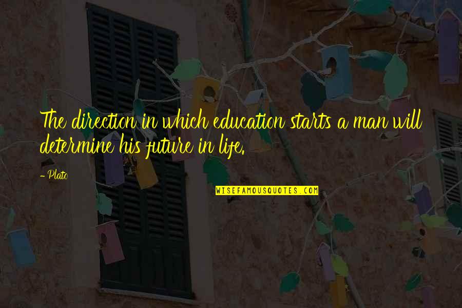 Alahzab Quotes By Plato: The direction in which education starts a man