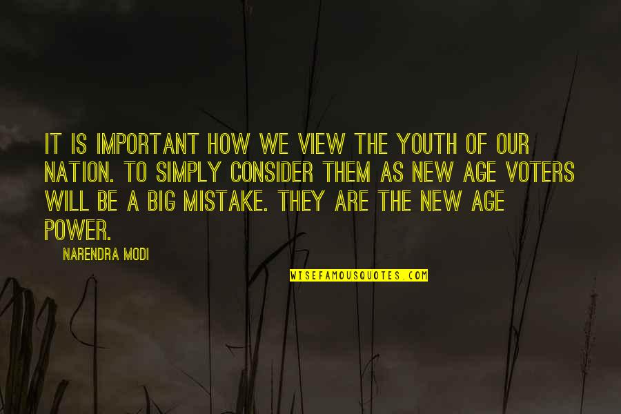 Alaisharios Quotes By Narendra Modi: It is important how we view the youth