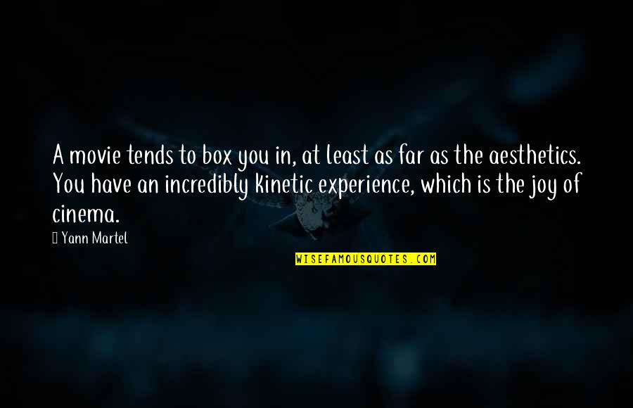 Alamak In The Bible Quotes By Yann Martel: A movie tends to box you in, at Alamak In The Bible Quotes By Yann Martel: A movie tends to box you in, at