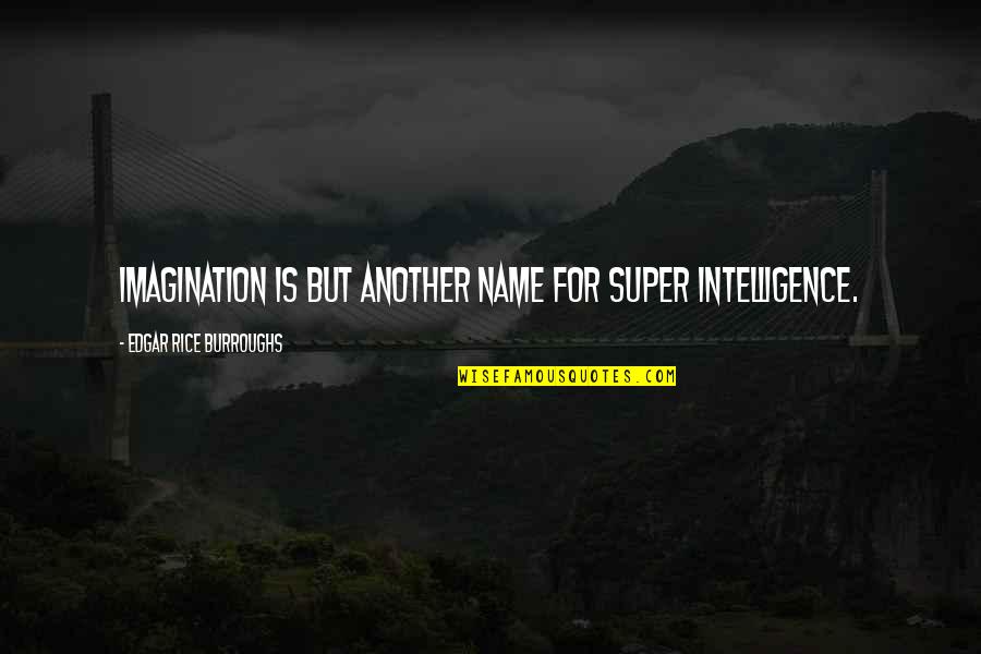 Alamgir Khan Quotes By Edgar Rice Burroughs: Imagination is but another name for super intelligence. Alamgir Khan Quotes By Edgar Rice Burroughs: Imagination is but another name for super intelligence.