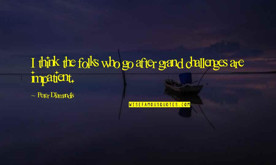 Alamian Klee Quotes By Peter Diamandis: I think the folks who go after grand Alamian Klee Quotes By Peter Diamandis: I think the folks who go after grand