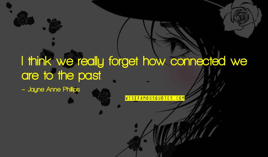 Alan And Naomi Quotes By Jayne Anne Phillips: I think we really forget how connected we Alan And Naomi Quotes By Jayne Anne Phillips: I think we really forget how connected we