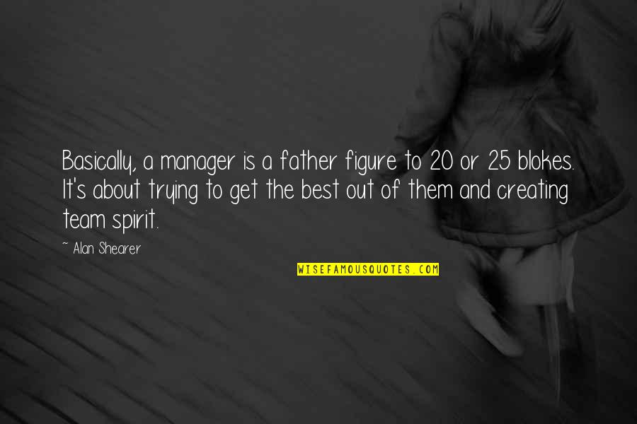 Alan Shearer Quotes By Alan Shearer: Basically, a manager is a father figure to