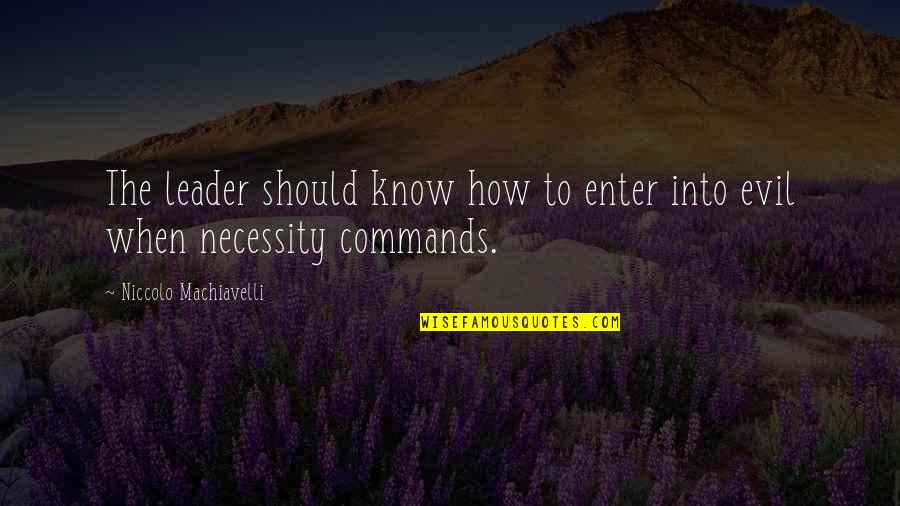 Alan Vega Quotes By Niccolo Machiavelli: The leader should know how to enter into