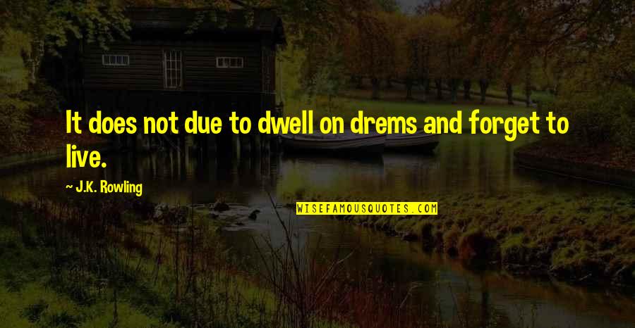 Alanabimotorsports Quotes By J.K. Rowling: It does not due to dwell on drems
