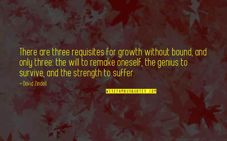 Alanis Morissette Lyric Quotes By David Zindell: There are three requisites for growth without bound,