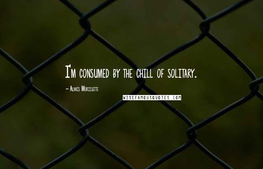 Alanis Morissette quotes: I'm consumed by the chill of solitary.