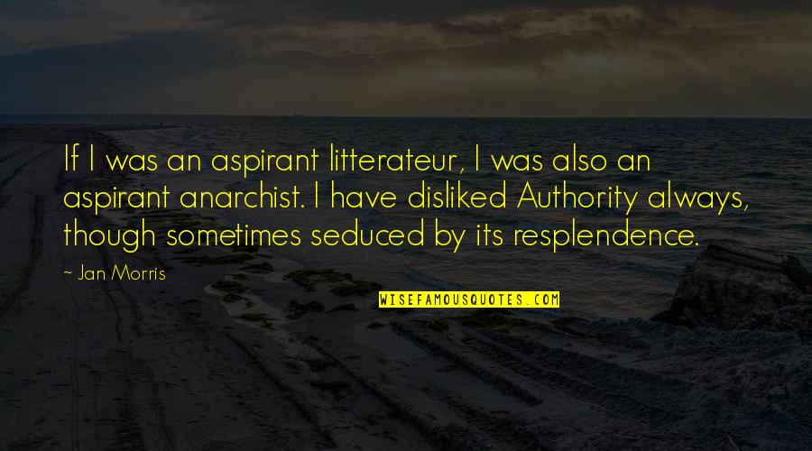 Alanus Quotes By Jan Morris: If I was an aspirant litterateur, I was