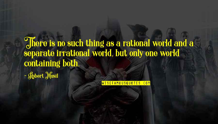 Alargan International Real Estate Quotes By Robert Musil: There is no such thing as a rational