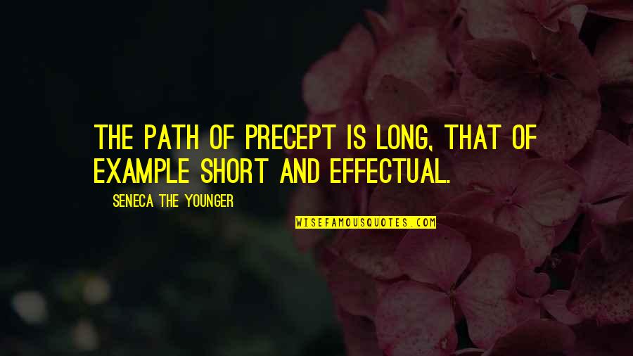 Alariesto Taiteilija Quotes By Seneca The Younger: The path of precept is long, that of