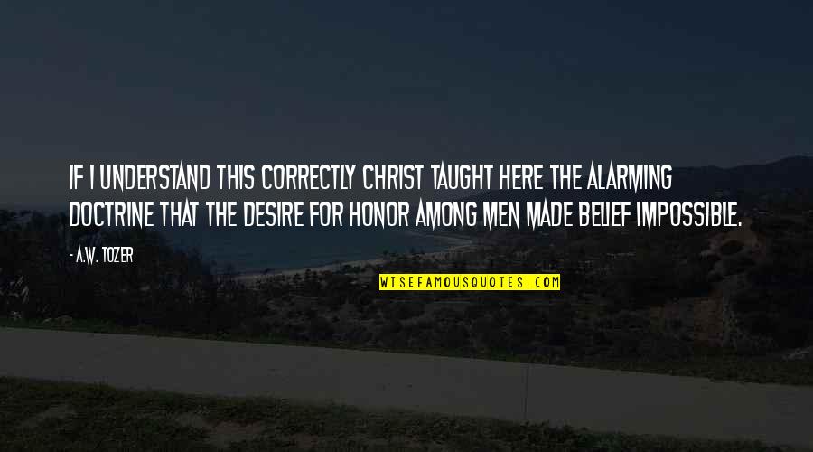 Alarming Quotes By A.W. Tozer: If I understand this correctly Christ taught here